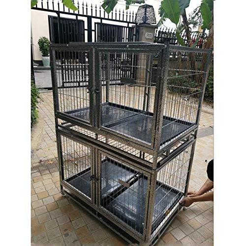 Heavy Duty Indestructible Dog Crate, Dog Crate, Dog Cage 2 Layer Dog Crates with Toilet Big Dog Extra Large Medium Large Dog Pet Fence Metal Pet Sports and Fence Indoor Cage