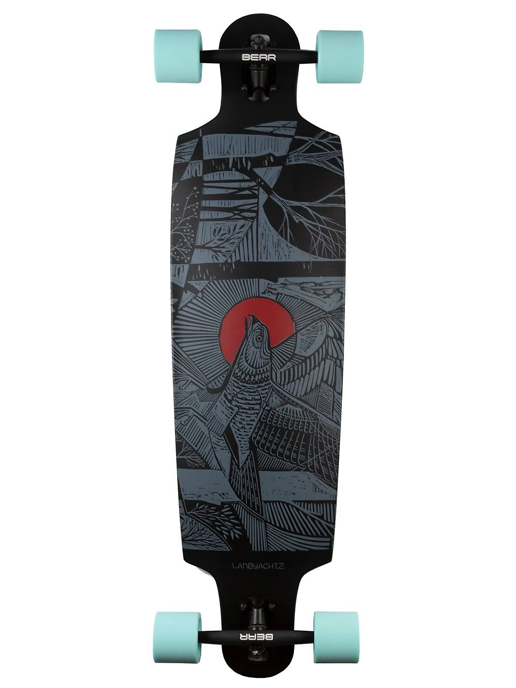 Landyachtz Longboard Skateboard Complete Drop Cat Seeker Black 38