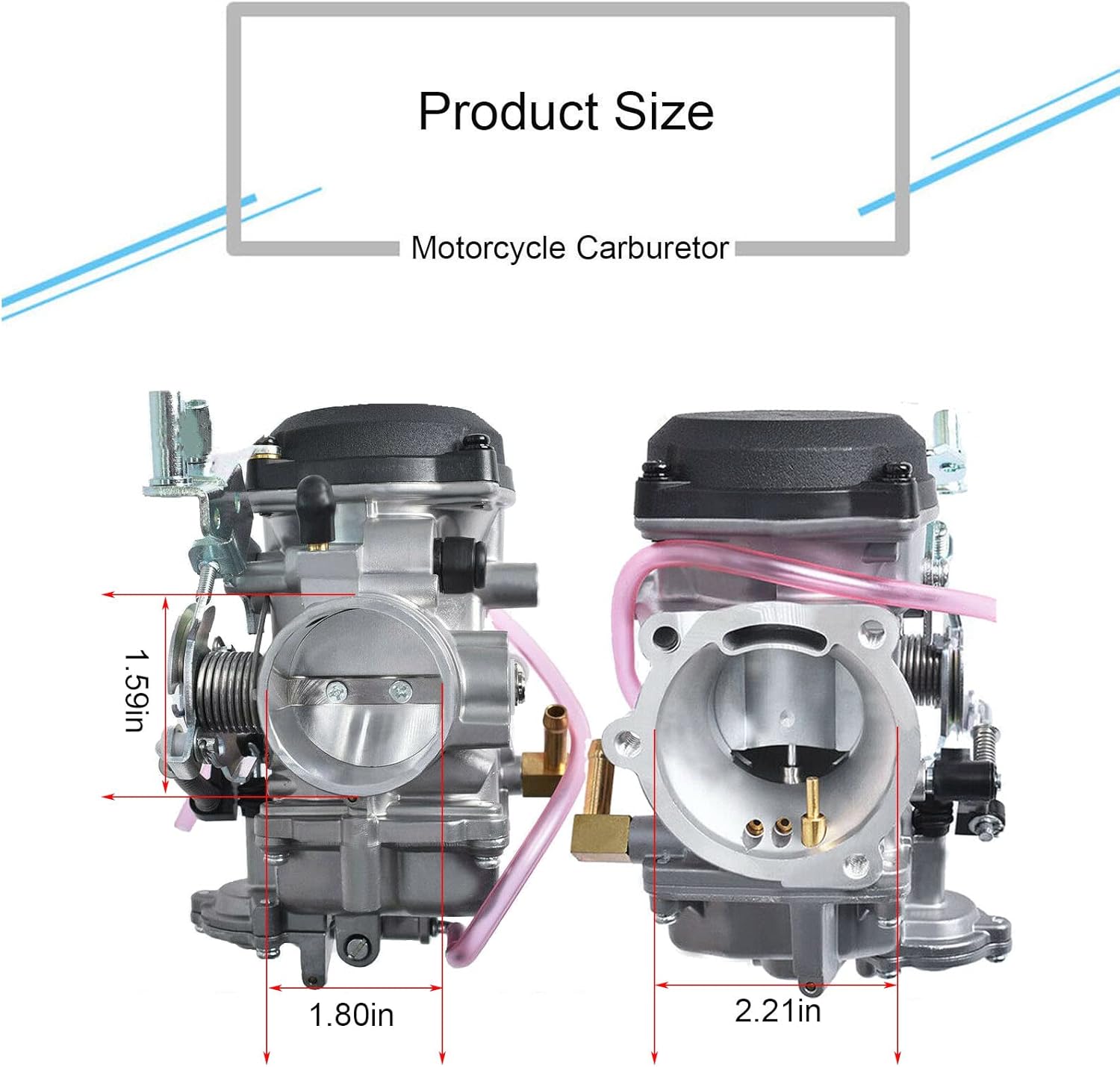 Czsmbt 27490-04 Carburetor Replacement for Harley Davidson 40mm CV Performance Tuned Pack of 2