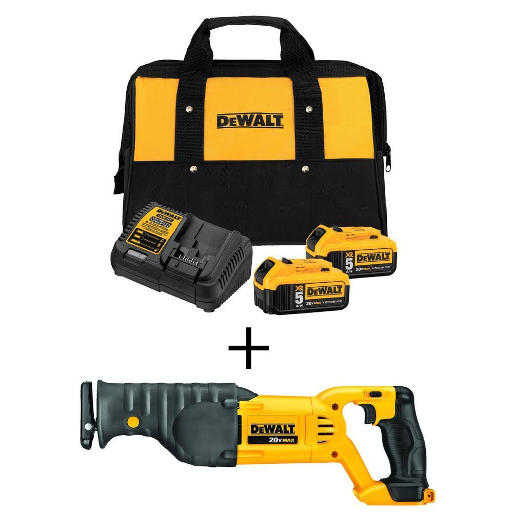 DeWalt 20-Volt Max Lithium-Ion Cordless Reciprocating Saw with Premium Battery P