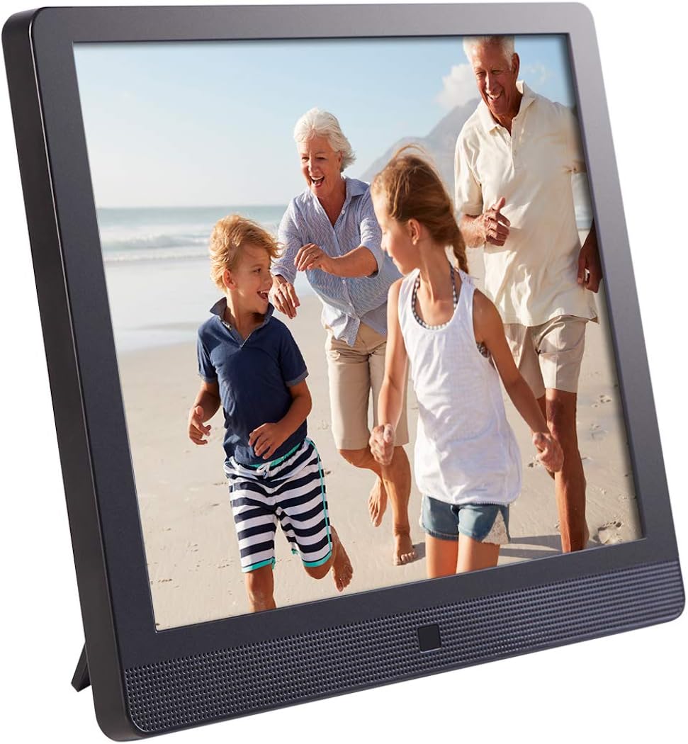 Pix-Star Easy Digital Photo Frame WiFi 10 Inch, Share Videos and Photos Instantly by Email or App from Anywhere, High Resolution Display, Motion Sensor, for Friends and Family