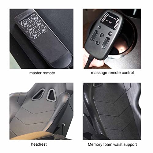Comfortable Ergonomics Computer Chair Gaming Ergonomic Computer Cockpit Chair with Zero-Gravity Comfortable Racing Simulator Game Chair with Zero Gravity Independent Massage Gaming Chair Red ( Color :