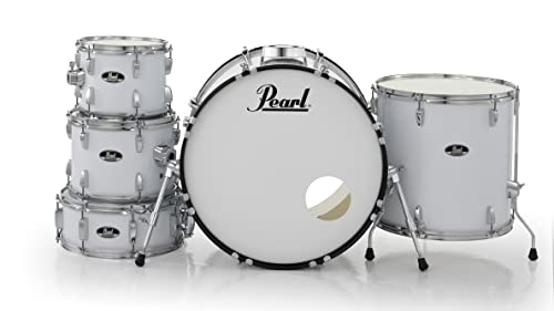 Pearl Roadshow Drum Set 4-Piece Complete Kit with Cymbals and Stands, Charcoal Metallic (RS584C/C706)