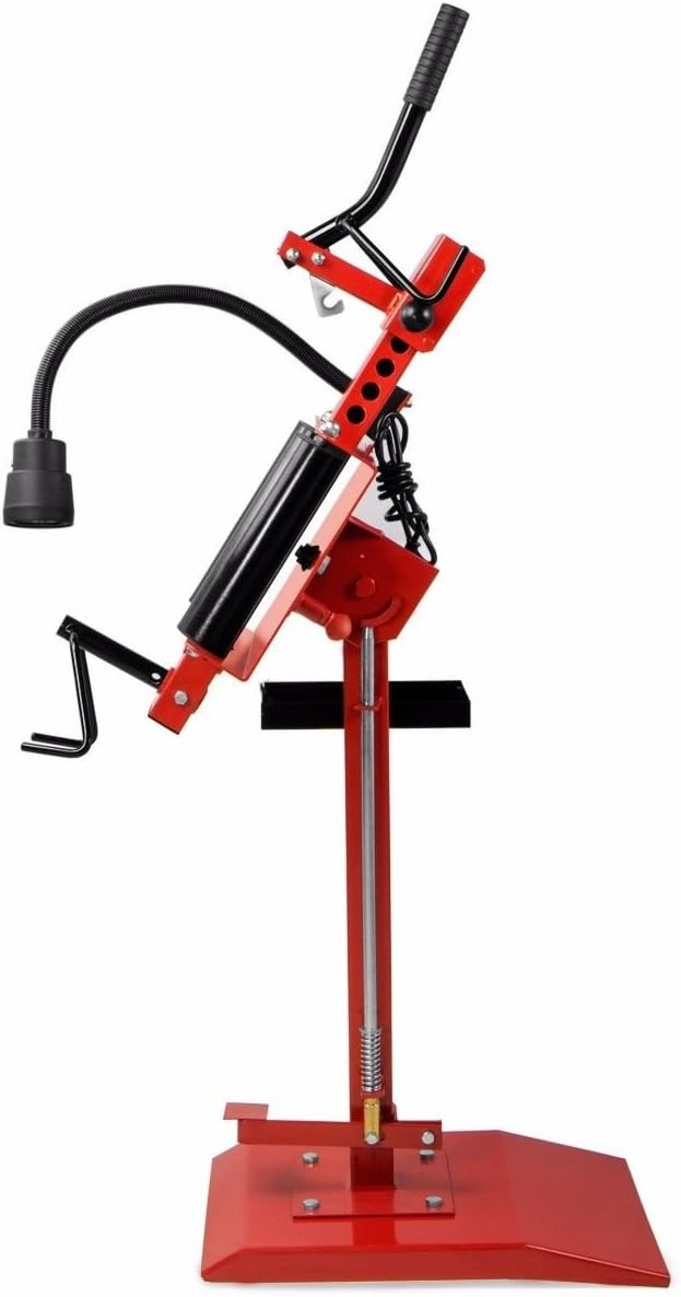 XtremepowerUS Manual Tire Spreader Portable Tire Changer Stand Adjustable LED Light Tire Spreader Tool for Light Truck Car