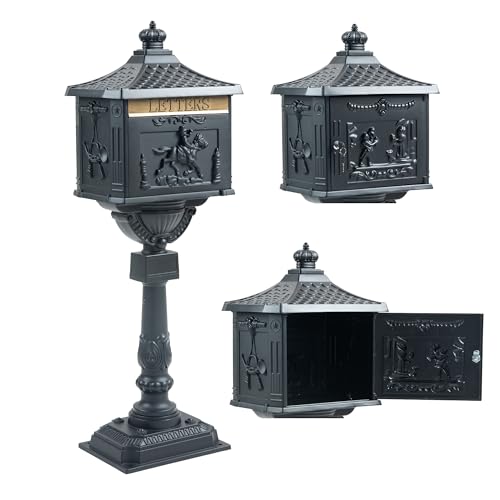 Architectural Mailboxes Oasis 360 Locking Parcel Mailbox | Cast Aluminum | Rust-Resistant | Retro Mid-Century Style (White)