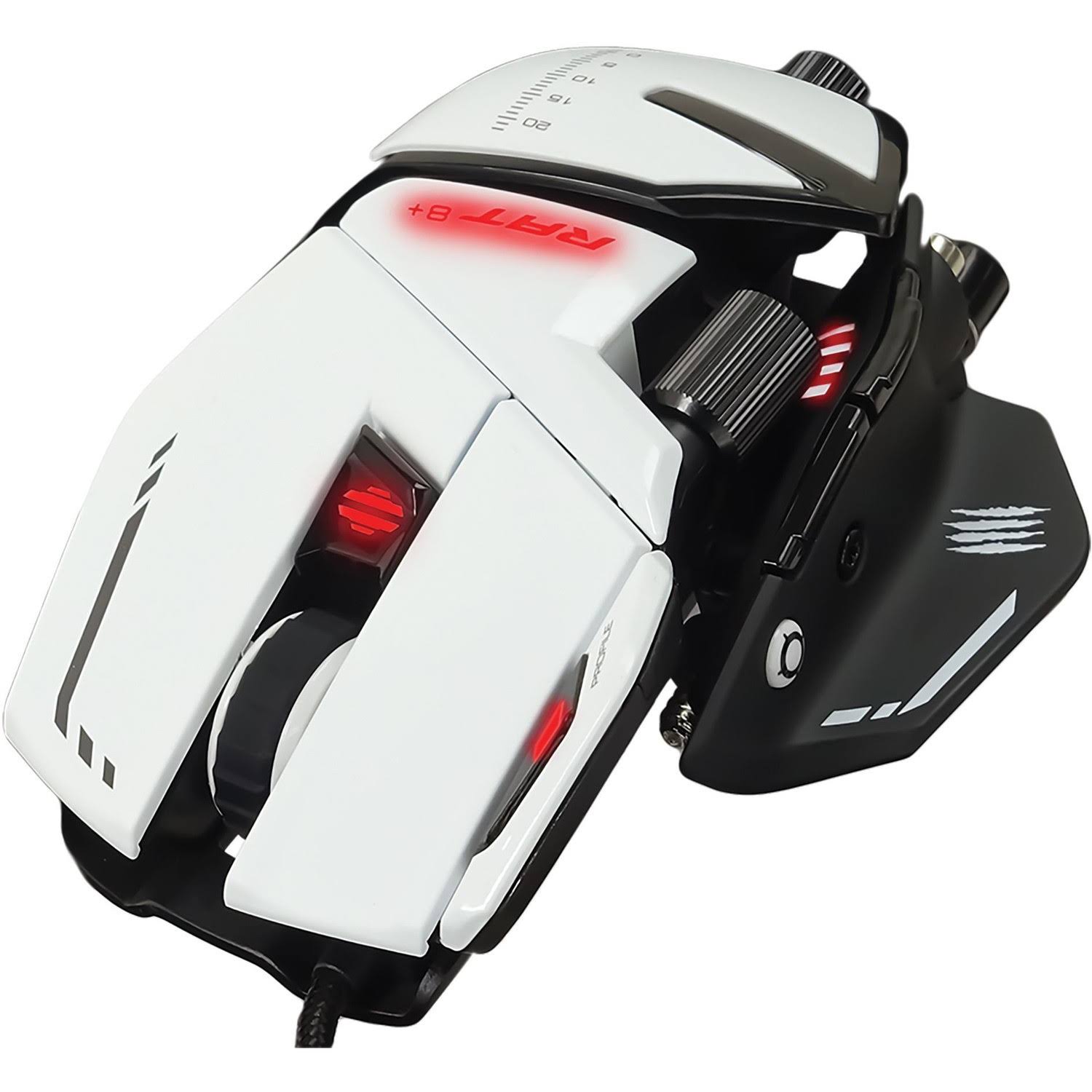 Mad Catz The Authentic R.A.T. 8+ Optical Gaming Mouse - White