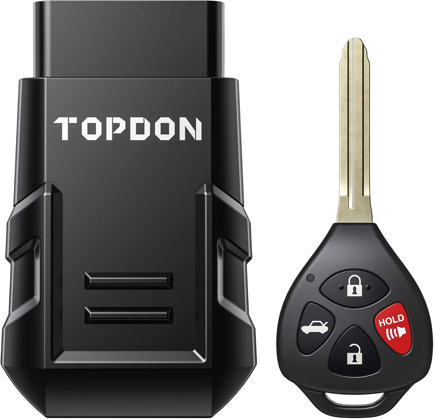 Key Fob Programming Tool&Key Fob Set TOPDON TOPKEY Car Key Programmer for Toyota Scion, Works with Android&iOS Phone Tablet, 10 OBD2/EOBD Functions for DIYer, Mechanics, Locksmiths