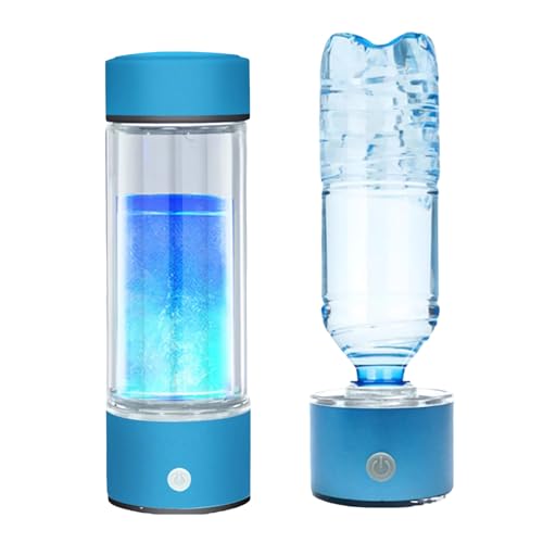 Hydrogen Water Generator, Up to 6000 PPB, SPE/PEM WaterIonizer, 420ML, 99.99% Molecular Hydrogen Water Bottle, Hydrogen Inhalation Machine, for Home Office Travel.