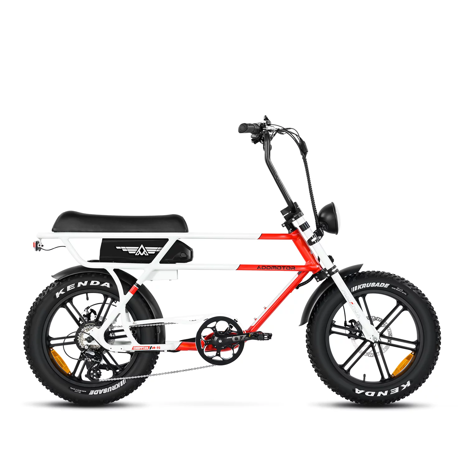 Addmotor Electric Bike for Adult 750W 20" Electric Moped Style Bike, 20AH 48V Electric Bicycle Fat Tire Electric Beach Cruiser, M-70