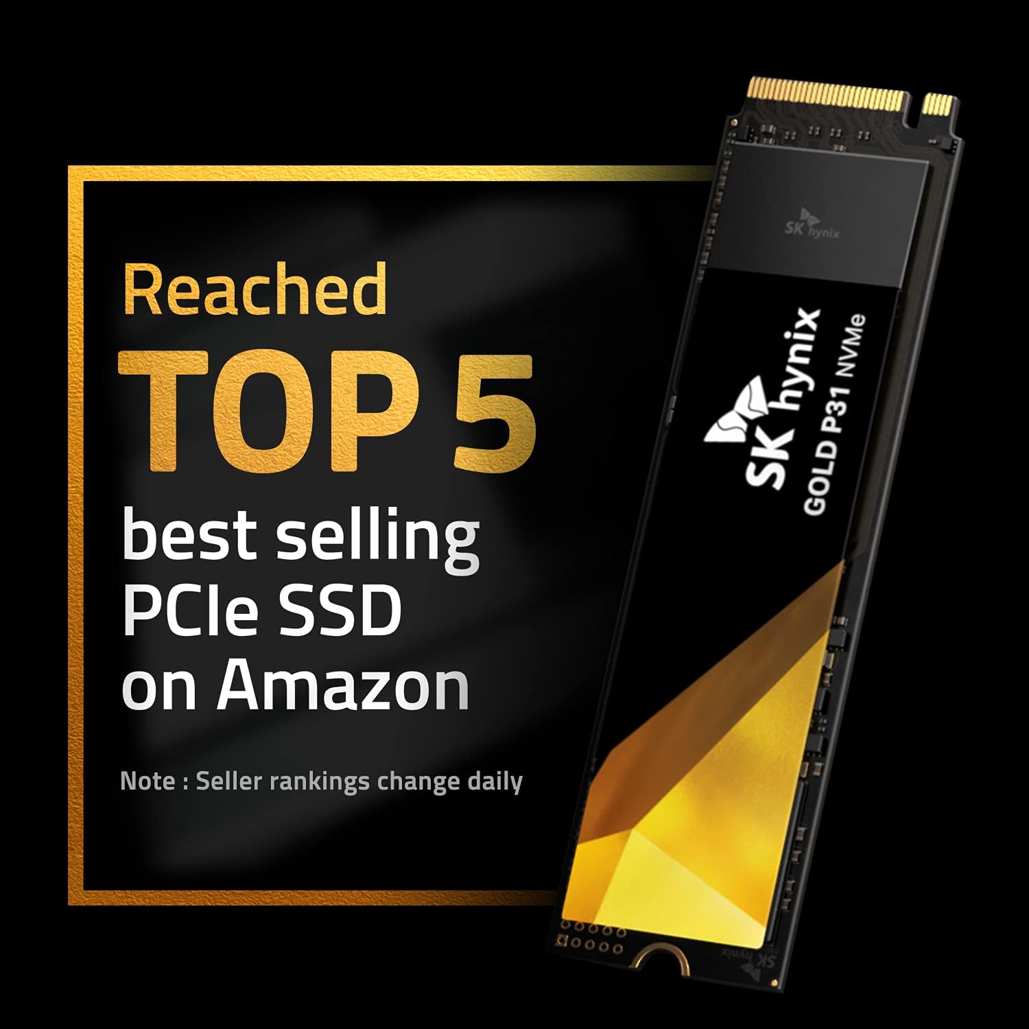 SK hynix Gold P31 2TB PCIe NVMe Gen3 M.2 2280 Internal SSD l Up to 3500MB/S l Compact M.2 SSD Form Factor SK hynix SSD - Internal Solid State Drive with 128-Layer NAND Flash