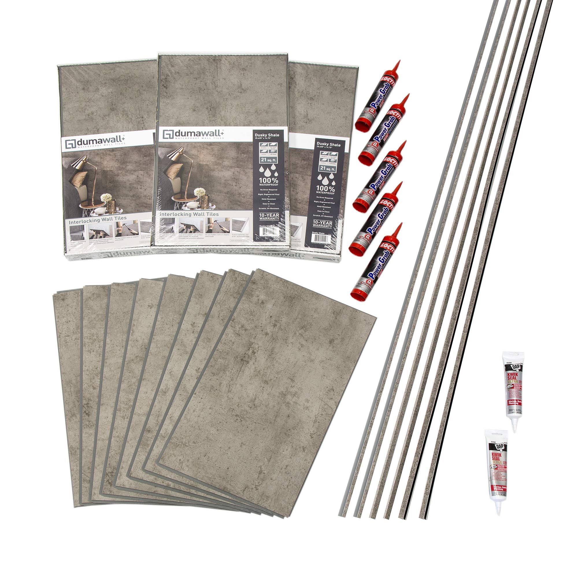 DumaWall Shower and Tub Surround Kit (Dusky Shale)