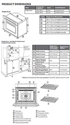 Empava 24" Natural Gas Wall Oven and Baking Tray