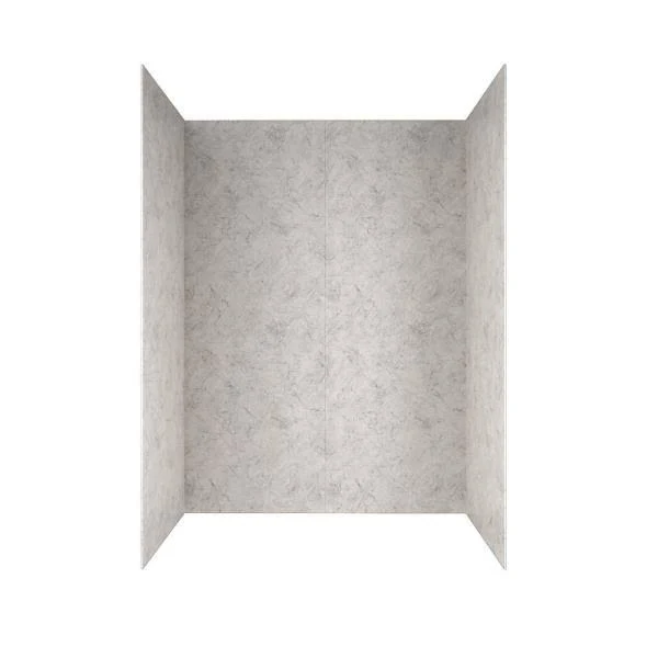 American Standard Passage 32 in. x 60 in. 4-Piece Glue-up Alcove Bath Wall in Platinum Marble