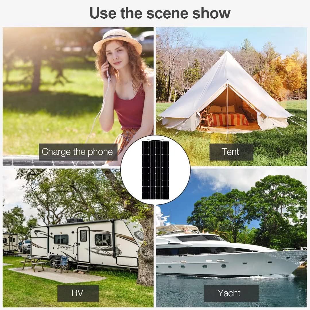 Solar Panel Kit 1200W 4X 300W Ip67 Waterproof with 40A Controller Solar Panels High-Efficiency Solar Modules Suitable for Ships, Rvs and Other Off-Grid Applications