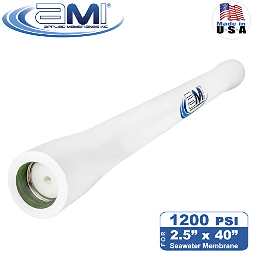 Seawater RO Membrane Housing for 2.5" x 40" SWRO Membrane | 1000 psi Fiberglass | Replacement Pressure Vessel for WaterMaker | Fits M-S2540A & SW30-2540 | PV2540A1000E