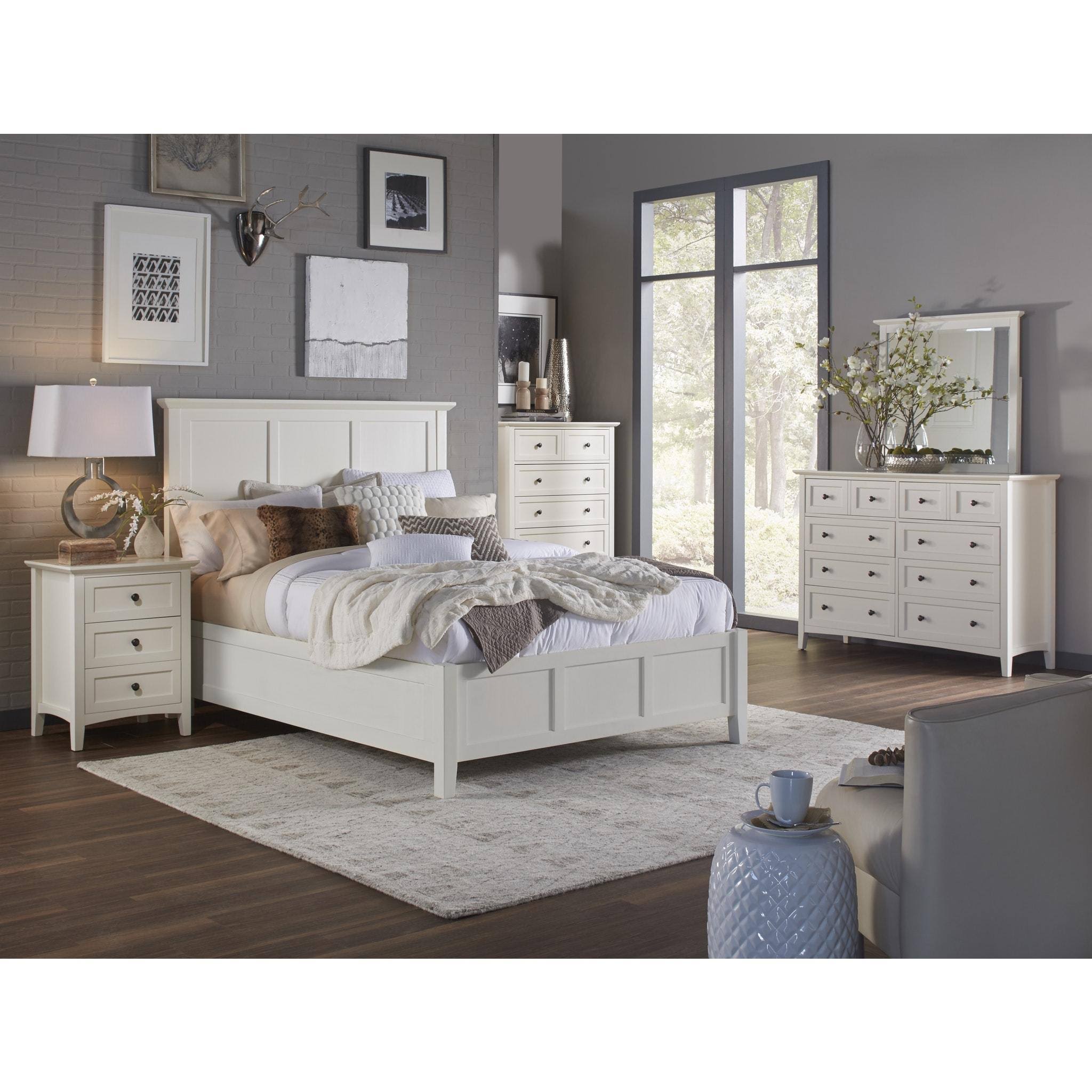 Modus Paragon Queen Panel Bed in White