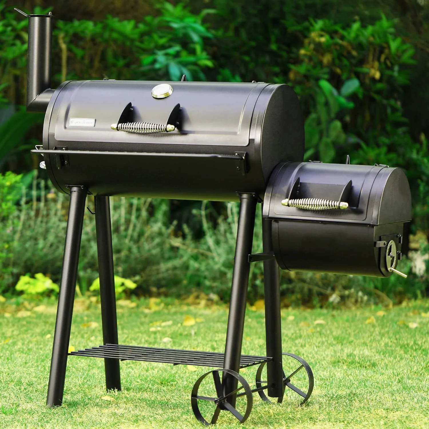 YOJFOTOU Heavy Duty Outdoor Smoker,Extra Large Cooking Area(941 sq.in. in Total) Offset Smoker, Best Charcoal Smoker and Grill Combo for Outdoor Garden Patio and Backyard Cooking