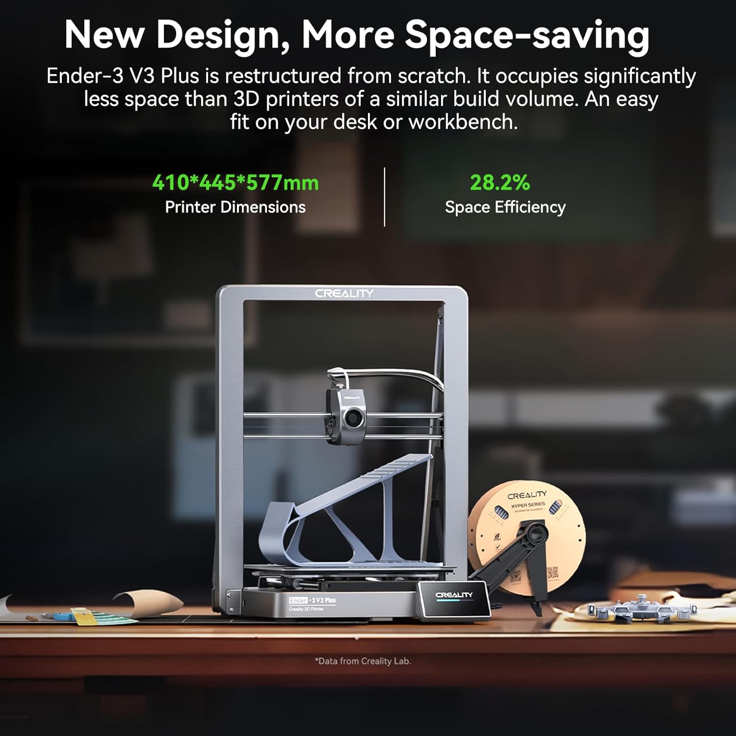 Creality Ender 3 V3 Plus 3D Printer,CoreXZ Speedy 600mm/s High Speed,Clog-Free Extruder,Instant Cooling,Powerful Motors,Stable Rod,Smart Auto Calibration,WiFi,Creality Could,Large Print 300x300x330mm