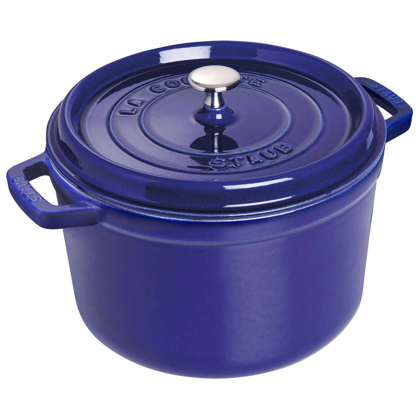 Sale! Staub Dutch Oven 5 Quart Round Tall Cocotte Dark Blue