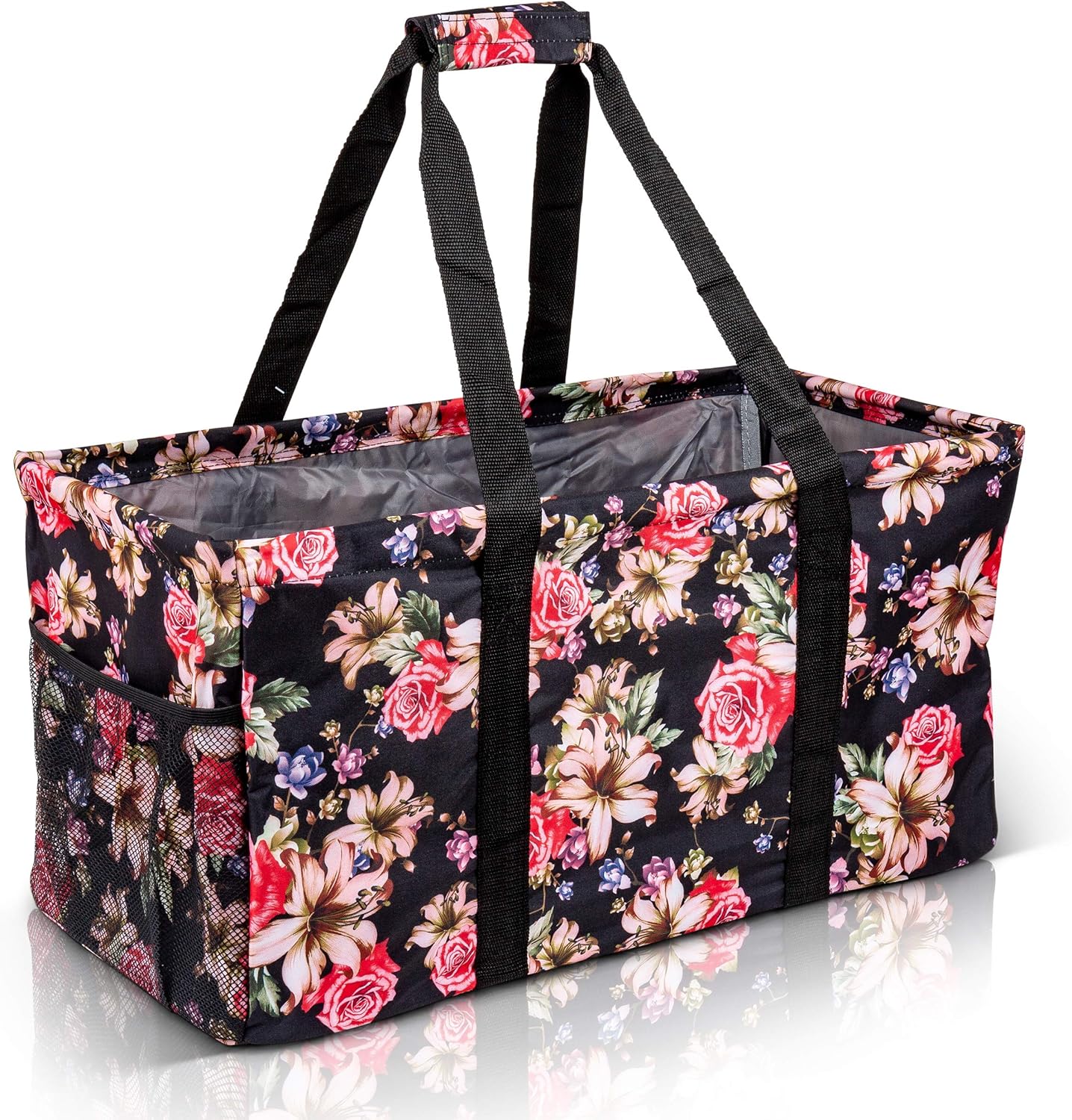 Extra Large Utility Tote Bag - Oversized Collapsible Pool Beach Canvas Basket