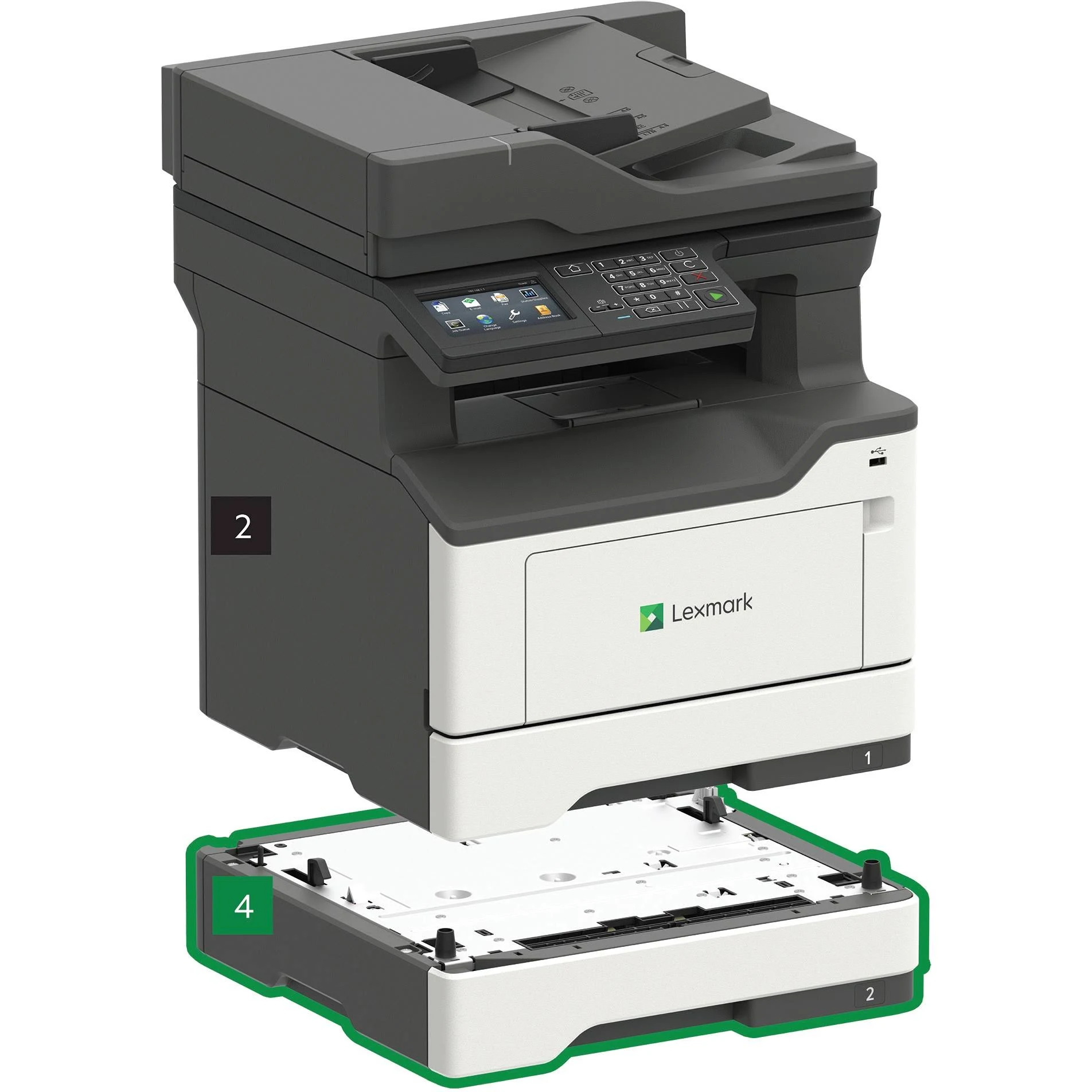 Lexmark MX421ade Monochrome Laser Multifunction Printer