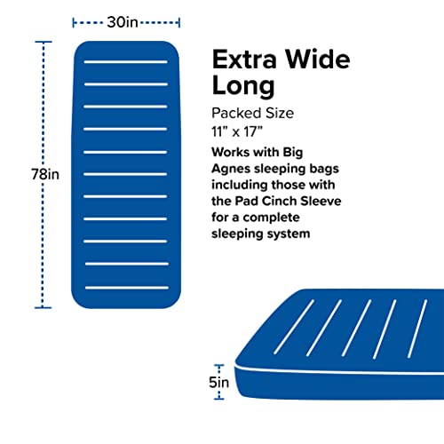 Big Agnes Captain Comfort Deluxe Camp | Supremely Comfortable, All-weather, Self-inflating Sleeping Pad