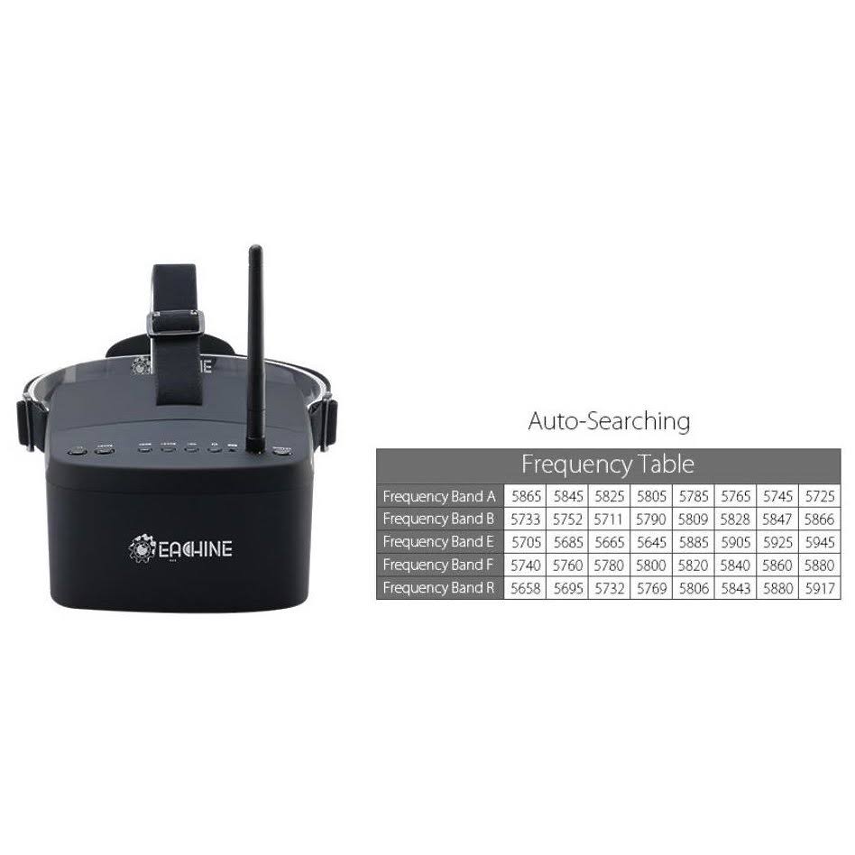Eachine 5 Inches 800x480 FPV Goggles 5.8G 40CH Raceband Auto-Searching Build in Battery EV800