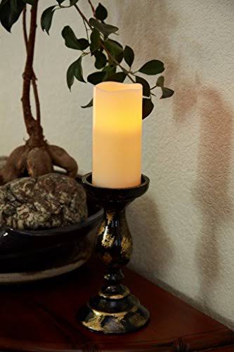 Best Realistic Flickering Real Wax Pillar Candles - Flameless Battery Operated LED Candles with Remote - Perfect Long Lasting SE