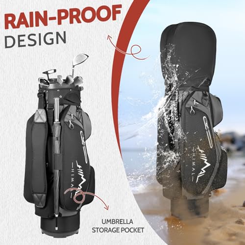 14-Way Golf Cart Bag Pro with Full Length Divider Top, Golf Bag for Men with Handles and Rain Cover