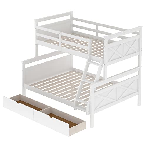 Twin Size Loft Bed with Wardrobes and 2-Drawer Desk,Multifunction Storage Wood Bunk Bed Frame,w/Cabinet,Space-Saving Design,Slat Support,for Kids Teens Girls Boys Bedroom,Gray