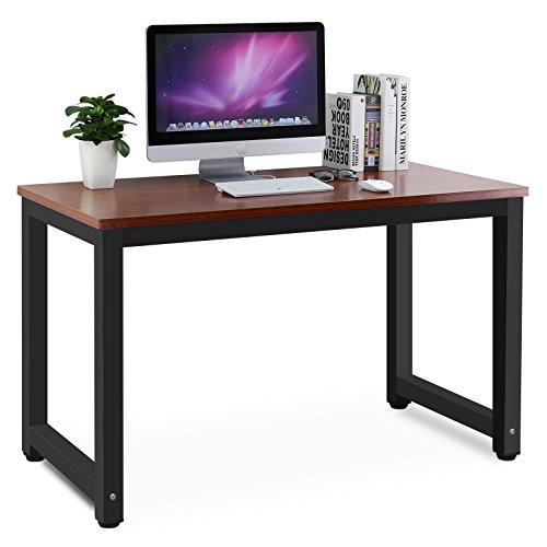 Tribesigns Modern Computer Desk, 63 x 31.5 inch Large Executive Office Desk Computer Table Study Writing Desk Workstation for Home Office, Spliced Desktop, White