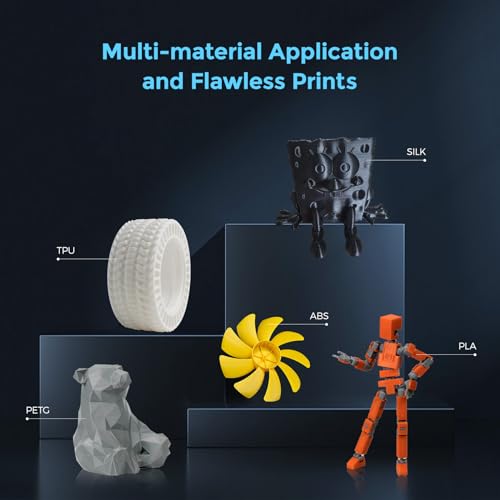 FLASHFORGE Adventurer 5M Pro 3D Printer, 600mm/s High Speed FDM Printer with Fully Auto Leveling, Quick Detachable 280°C Nozzle Bundle, Remote Control, Dual Filtration System, Print Size 220×220×220mm