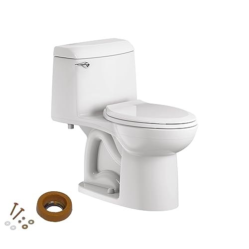 American Standard 2004314.020 Champion 4 One-Piece Toilet with Toilet Seat, Elongated Front, Standard Height, White, 1.6 gpf