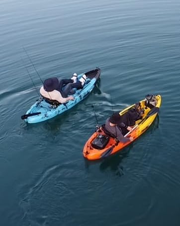 9ft Modular Kayak with Pedal Drive | Sit On Top Fishing Kayak Multi-Storage | Lightweight, 500lbs Capacity | Easy Carry |Adjustable Aluminum Seat |Paddle Included| Adults Youths Kids…