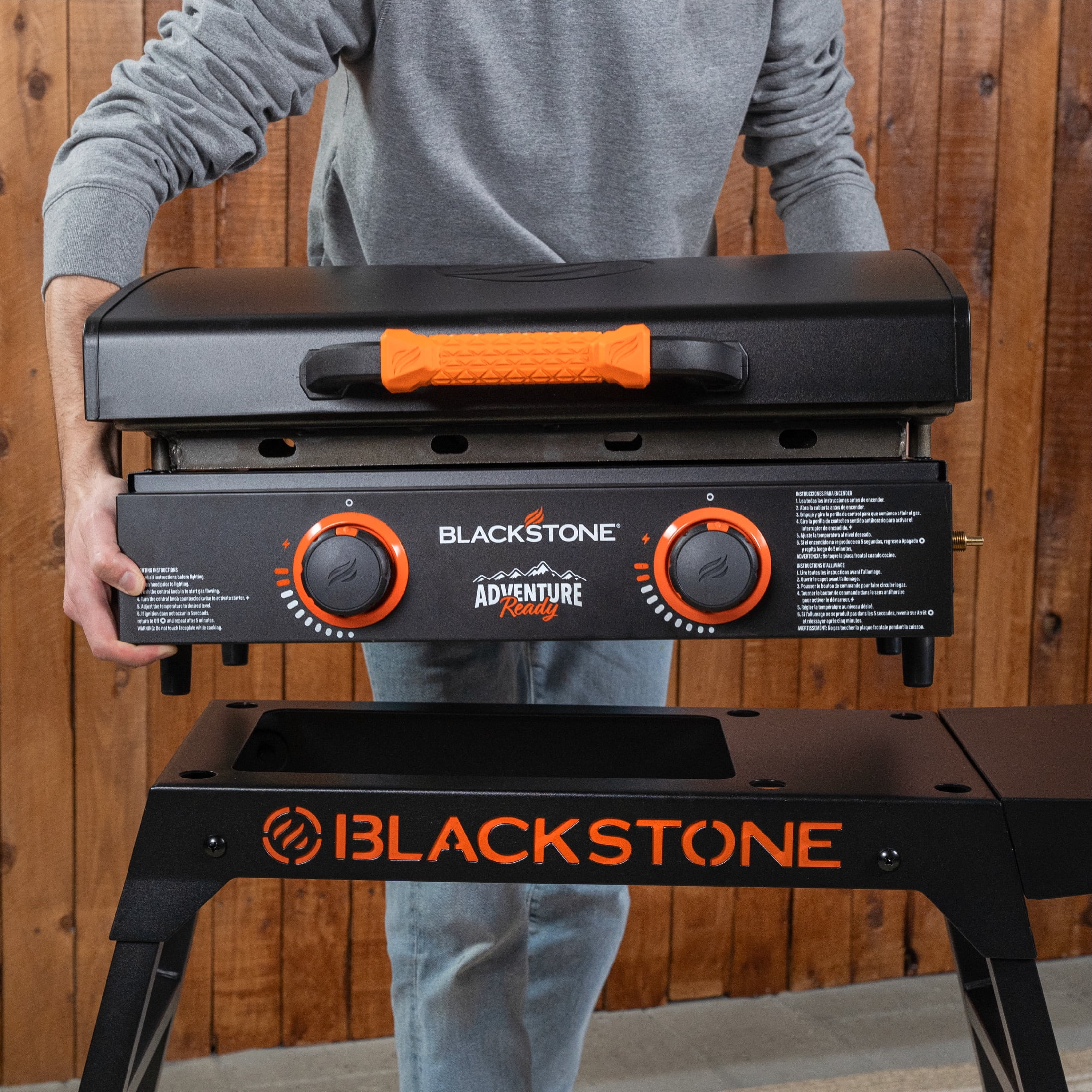 Blackstone Adventure Ready 22 Omnivore Propane Griddle with Stand and Adapter Hose