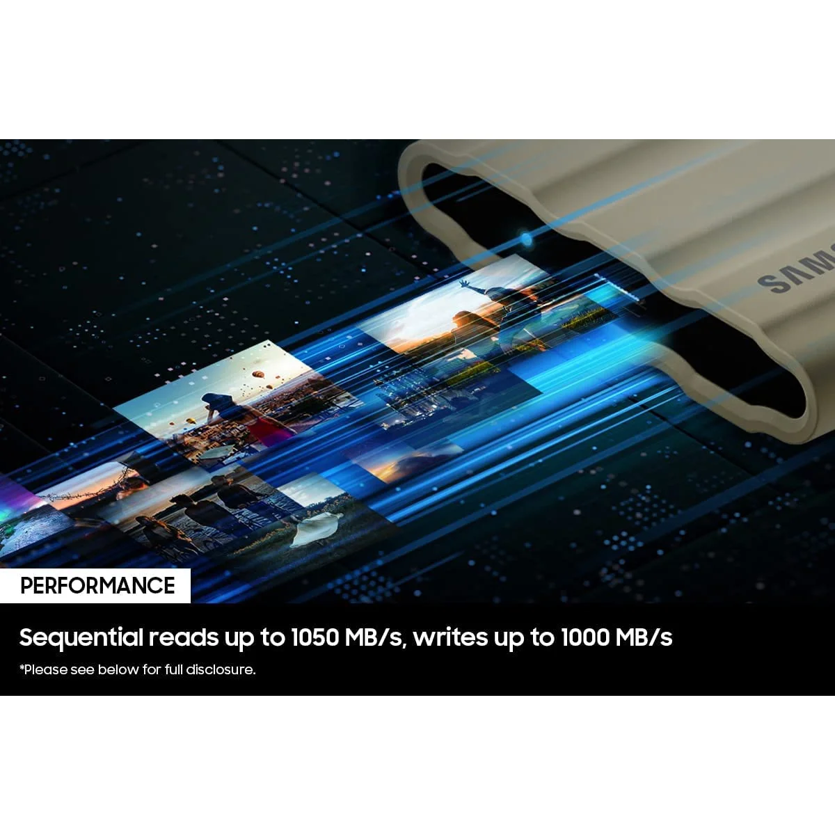 Samsung MU-PE1T0R/AM T7 Shield Portable Solid State Drive 1TB 2022 - Blue (2-Pack)