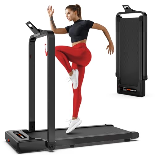 Walking Pad Treadmill, Under Desk Treadmills for Home Office, Mini Compact for Small Space, Mini Compact Folding Porable Running Machine