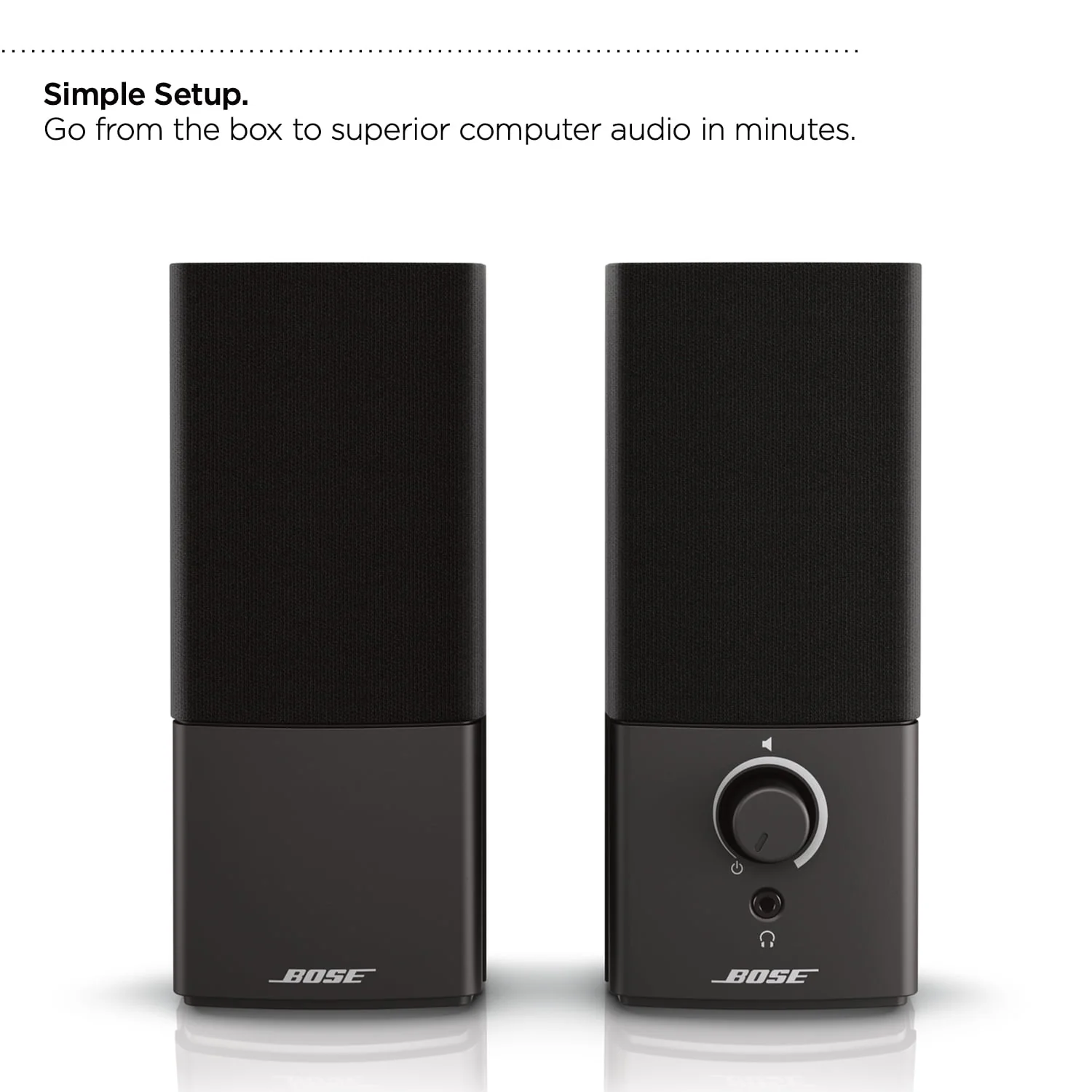 Bose Companion 2 Multimedia Computer Speaker System - 2 speakers per pack, 7.5 inches