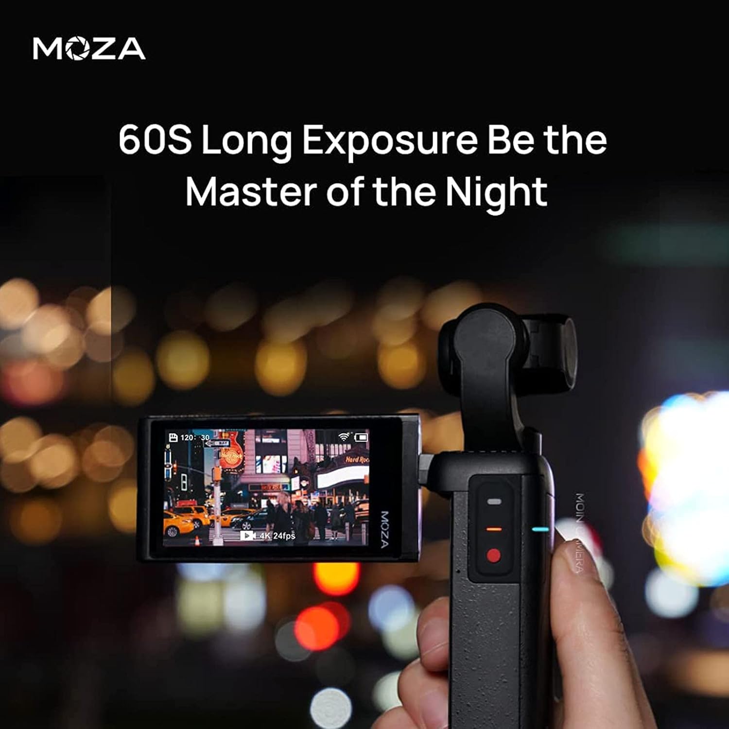 MOZA Pocket Gimbal Camera - Mini Handheld Sports Camera 3-axis Anti-Shake Gimbal 4K Gimbal Camera