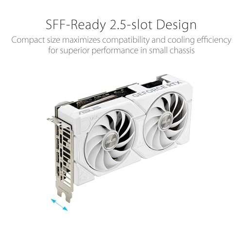 ASUS The SFF-Ready Prime GeForce RTX™ 5060 8GB GDDR7 OC Edition Graphics Card (PCIe® 5.0, 8GB GDDR7, HDMI®/DP 2.1, 2.5-Slot, Axial-tech Fans, Dual BIOS)