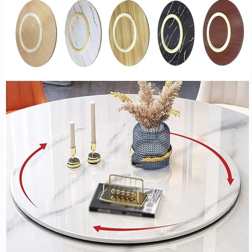 Large Lazy Susan 30in 36in 40in Wooden Round Turntable, Rotating Serving Tray for Table Top/Counter Top/Eazy to Share Food (Color : Beige, Size : 80cm/30)