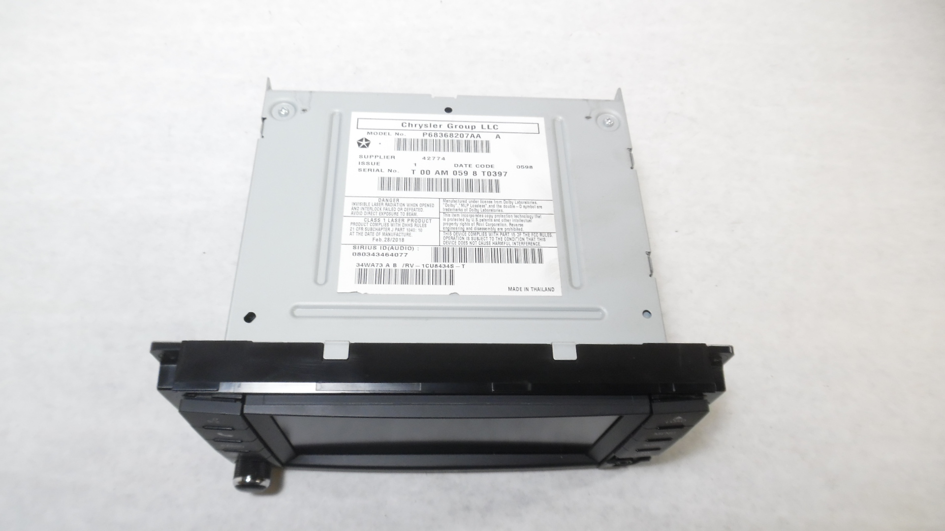 Pre-Owned 12-20 Dodge Caravan CD DVD Player Radio Receiver w/ Satellite & Display RBZ OEM (Good)