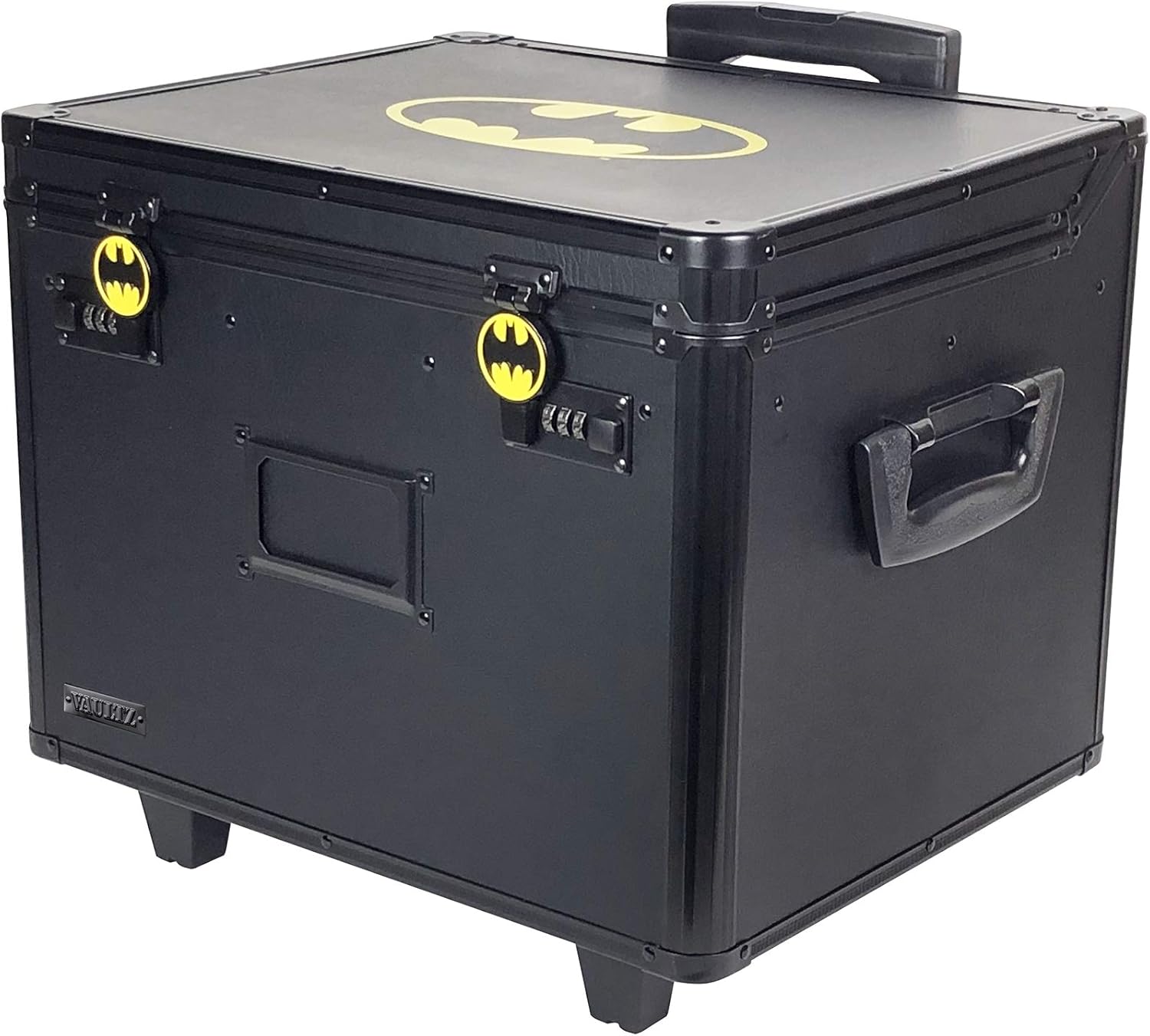 Vaultz VZ00307 Locking Mobile Rolling File Storage Chest, Letter/Legal Wheelie Case, Tactical Black