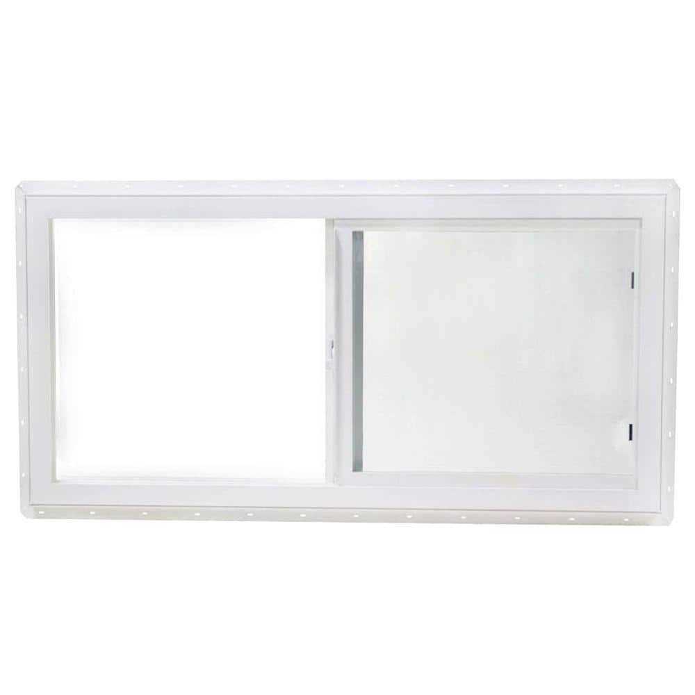 TAFCO VUS4824 47.5 in. x 23.5 in. Utility Left-Hand Single Slider Vinyl Window Single Glass and Screen - Shop Hardware Tools Online Store