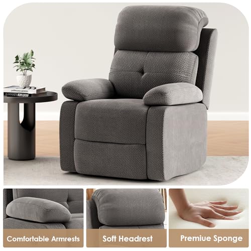 Manual Recliner Chairs for Adults for Living Room Small Spaces, Sand
