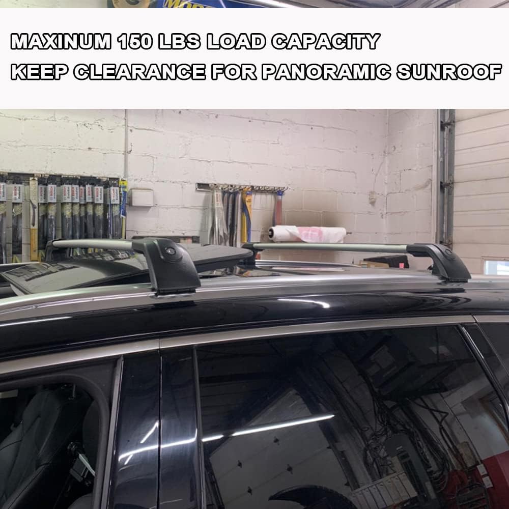 Snailfly Anti-Theft Crossbars 2019-2022 Kia Telluride LX EX S SX Silver Roof Rack Cross Bars Cargo Carrier
