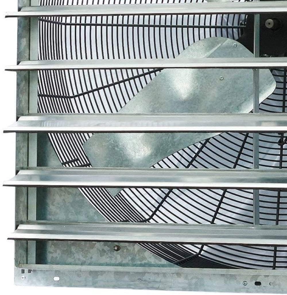 iLiving 30" & 36" Wall Mounted Shutter Exhaust Fans - Thermostat Control & Single Speed - Ventilation For Home Attic, Shed, Garage - 5088 & 6128 CFM