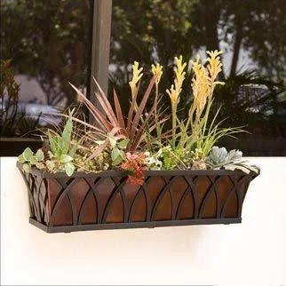 72in. Galvanized Window Box - Bronze