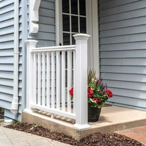 Veranda Traditional 6 ft. x 36 in. White PolyComposite Rail Kit without Brackets - Shop Hardware Tools Online Store