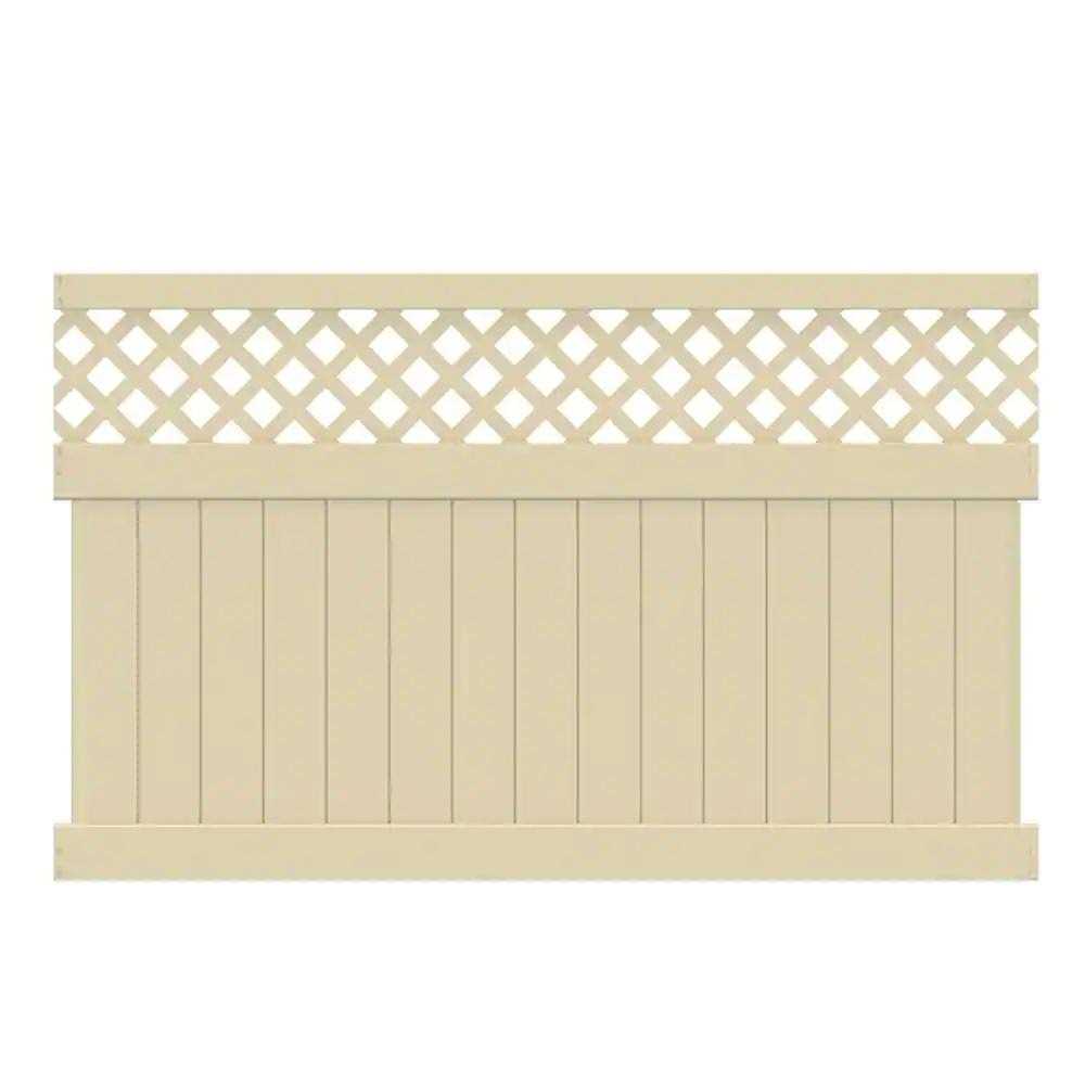 Barrette Outdoor Living Veranda H x 8 ft. W White Vinyl Anderson Privacy Fence Panel Kit - Shop Hardware Tools Online Store